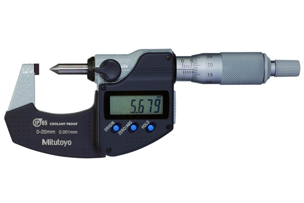 Panme Điện Tử Đo Ngoài Đầu Nhọn, Digital Crimp Height Micrometer IP65 Inch/Metric, 0-0,8", 342-371-30