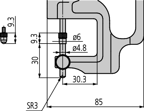 Đồng hồ đo độ dày điện tử, 0-10mm, , 0,01mm, 547-315