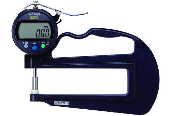 Đồng hồ đo độ dày điện tử, 0-10mm, 0,01mm, 120mm, 547-321