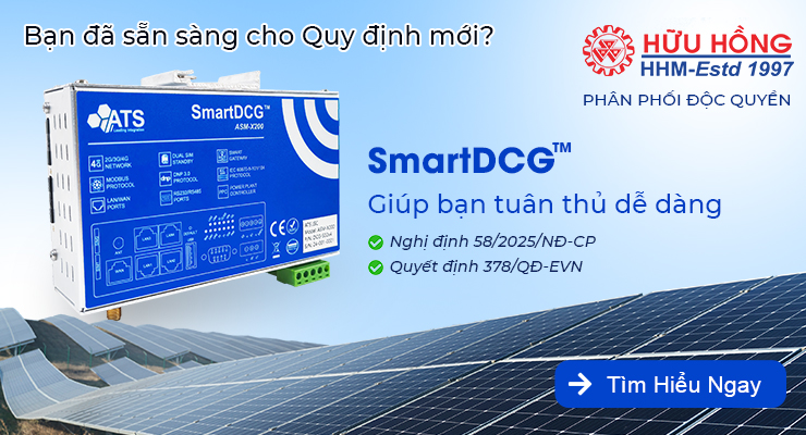 SmartDCG™ - Thiết bị Giám sát & Điều khiển Điện Mặt Trời Mái Nhà chính xác